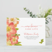 Faire-part Floral fleurit botanique élégant mouvement (Debout devant)