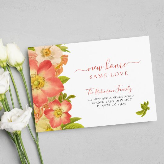 Faire-part Floral fleurit botanique élégant mouvement