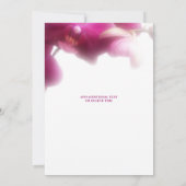 Faire-part floral orchidée rose pour une cérémonie (Dos)