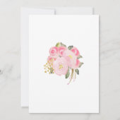 Faire-part Floral Pink Gold Nouvelle adresse Moving Faire-par (Dos)