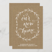 Faire-part Floral rustique | Changement d'adresse (Devant / Derrière)