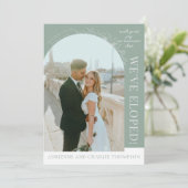 Faire-part Floral Simplicity 1 Modern Green Elopement (Debout devant)