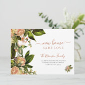 Faire-part Flore botanique vert élégant mouvement (Debout devant)