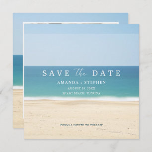 Faire-part Florida Beach Photo Wedding Enregistrer La Date