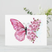 Faire-part Flower Butterfly (Debout devant)