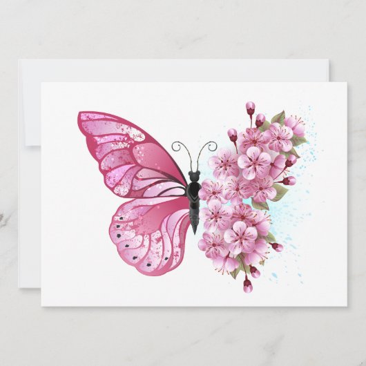 Faire-part Flower Butterfly (Devant)