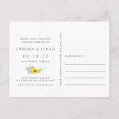 Faire-part Flowerfields | Carte postale de sauvegarde de date (Dos)