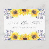 Faire-part Flowerfields | Carte postale de sauvegarde de date (Devant)