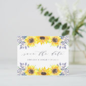Faire-part Flowerfields | Carte postale de sauvegarde de date (Debout devant)