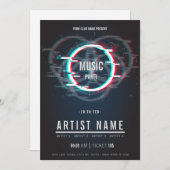 Faire-part flyer de la soirée musicale moderne (Devant / Derrière)