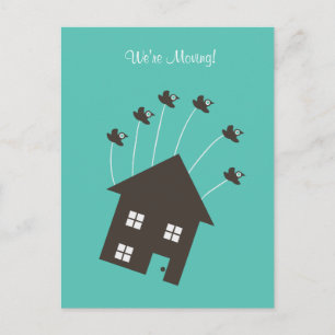 Faire-part Flying House - We are Moving - Carte postale