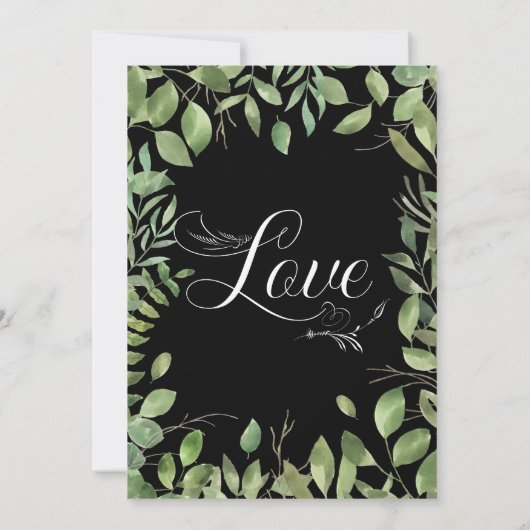 Faire-part Foliage simple/Mariage (Dos)