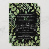 Faire-part Foliage simple/Mariage (Devant / Derrière)