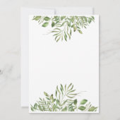 Faire-part Foliage tropical simple (Dos)
