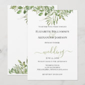 Faire-part Foliage tropical simple (Devant / Derrière)