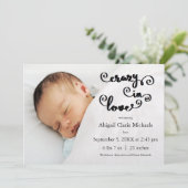 Faire-part Folle amoureuse - Annonce de naissance (Debout devant)