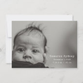 Faire-part Fond de machine blanche noire pleine photo Simple (Devant)