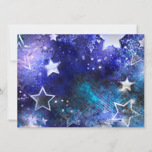 Faire-part Fond spatial avec étoiles