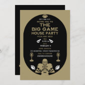 Faire-part Football Big Game TV Watch Party (Devant / Derrière)
