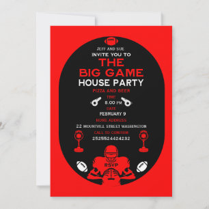 Faire-part Football Big Game TV Watch Party