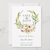 Faire-part Forêt Botanique Forêt Fleurie Enregistrer La Date (Devant)