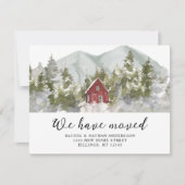 Faire-part Forêt d'hiver Nous avons changé d'adresse (Devant)