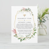 Faire-part Forêt géométrique Invités de Mariage virtuel rédui (Debout devant)