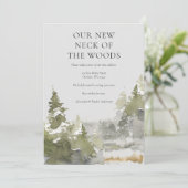 Faire-part Forêt Nouveau cou de la forêt Changement d'adresse (Debout devant)