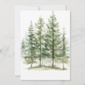 Faire-part Forêt rustique de l'ours des bois (Dos)