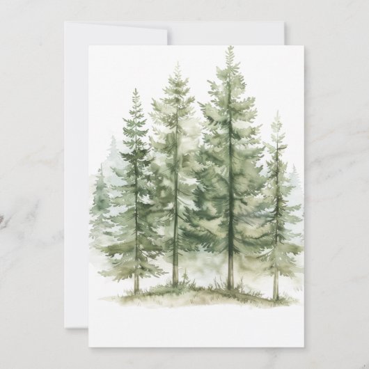 Faire-part Forêt rustique de l'ours des bois (Dos)