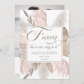 Faire-part Forever A Une Belle Bague À Elle Photo Fiançailles (Devant / Derrière)