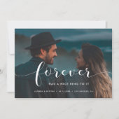 Faire-part Forever a une belle bague à elle photo mariage (Devant)
