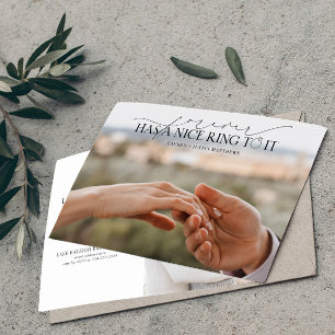 Faire-part Forever a une belle bague Elegant 2 Fiançailles ph