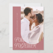 Faire-part Forever Ensemble Vintage Élégance Mariage rose (Devant)