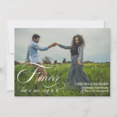 Faire-part Forever Has a Nice Ring to It 2 Photo Fiançailles (Devant)