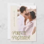 Faire-part Forever Together Vintage Elegance Cream Mariage (Devant)