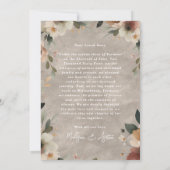 Faire-part Forever & Toujours Boho Beige Floral Mariage (Dos)