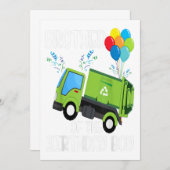 Faire-part Frère De L'Anniversaire Garbage Truck Cadeau (Devant / Derrière)