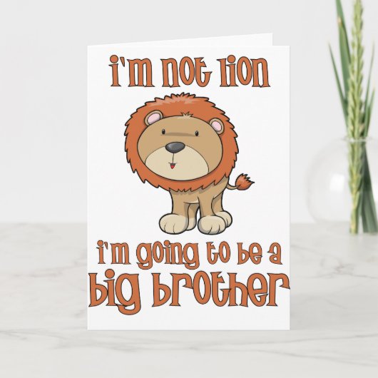 Faire-part frère de lion (Devant)