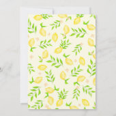 Faire-part Fruits de citron jaune aquarelle photo bébé naissa (Dos)