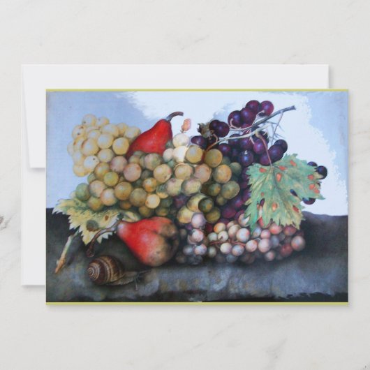 Faire-part FRUITS DE SAISON 1, bleu (Devant)