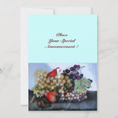 Faire-part FRUITS DE SAISON 1, bleu (Dos)