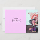 Faire-part FRUITS DE SAISON 2, rose, bleu, noir (Dos)