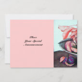 Faire-part FRUITS DE SAISON 2, rose, bleu, noir (Dos)