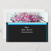 Faire-part FRUITS DE SAISON 3, bleu rose noir (Dos)