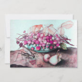 FAIRE-PART FRUITS DE SAISON / FRAISES ET PEURS (Devant)