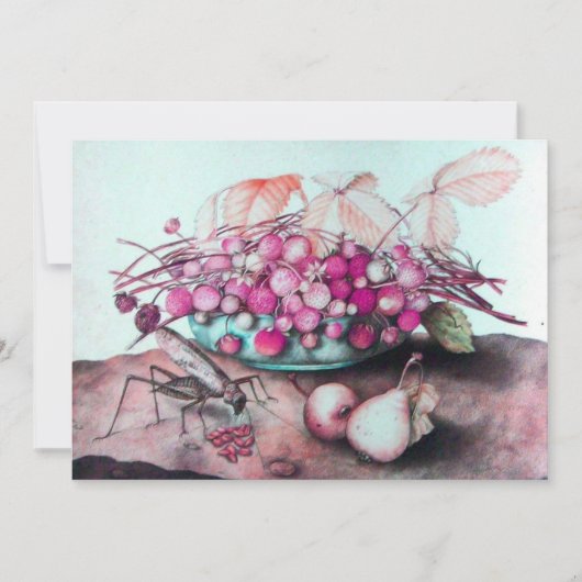 FAIRE-PART FRUITS DE SAISON / FRAISES ET PEURS (Devant)