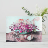 FAIRE-PART FRUITS DE SAISON / FRAISES ET PEURS (Debout devant)