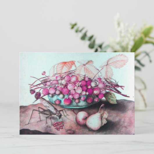 FAIRE-PART FRUITS DE SAISON / FRAISES ET PEURS (Debout devant)