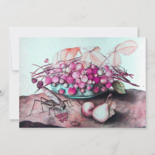 FAIRE-PART FRUITS DE SAISON / FRAISES ET PEURS (Devant)